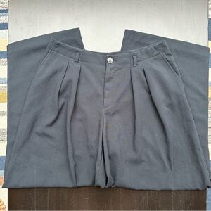 Anthropoligie Mid-Rise Wide Leg Pants, Navy